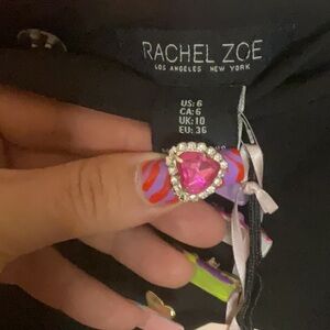 NWT Rachel Zoe Black Mini Skirt With Rhinestones